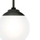 Hunter Hepburn 1-Light Mini Pendant in Matte Black, , large
