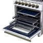 Forno Massimo 30" Freestanding Dual Fuel Range in White, , large