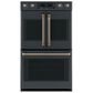 Cafe Handle and Knob Kit for Double Wall Oven in Brushed Bronze, , large