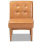 Baxton Studio Arvid Side Chair with Tan Cushion in Walnut Brown, , large