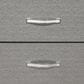 New Heritage Design Huxley Queen Upholstered Bed and Two Nightstands in Gray, , large