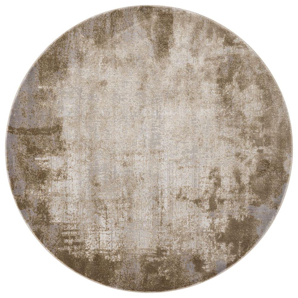 Loloi Patina PJ-01 7"10" Round Wheat and Grey Area Rug, , large