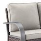 Sunwell Garden 3-Seater Patio Sofa with Curved Armrests in Navy, , large