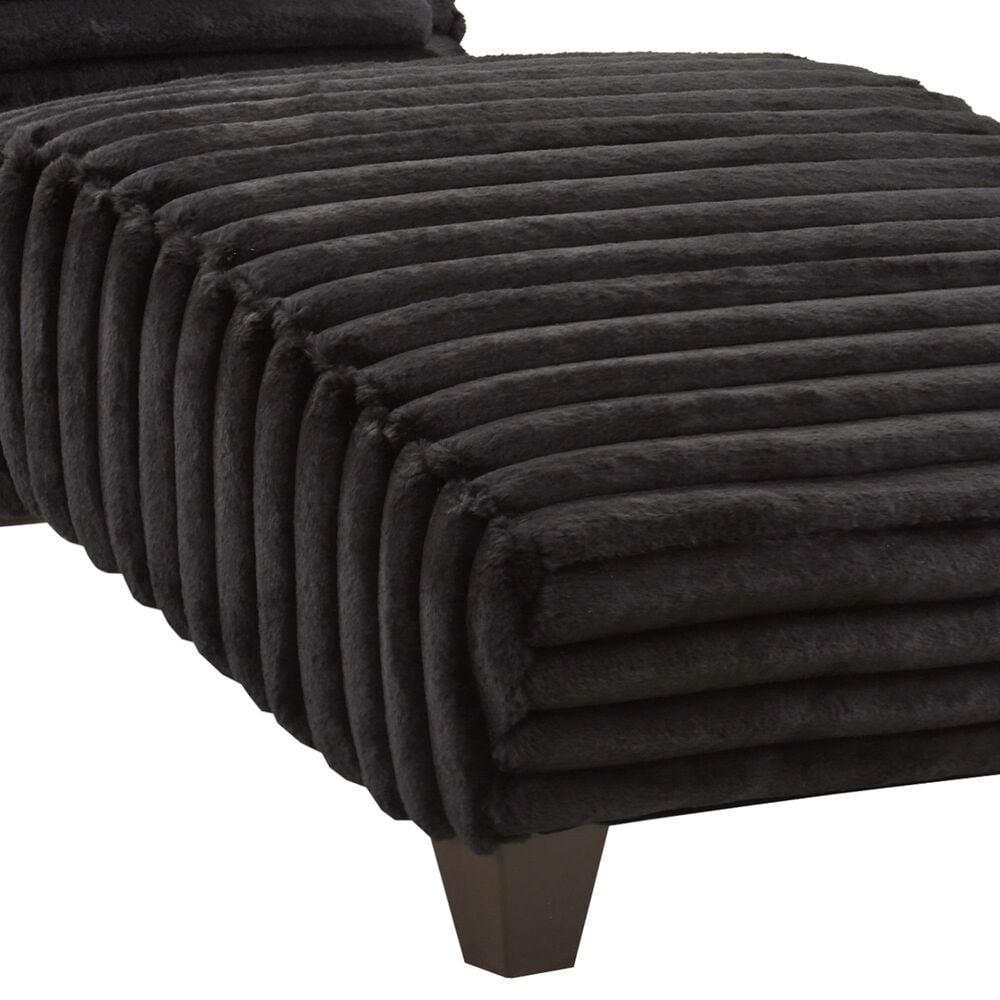 Arapahoe Home Armless Chaise in Lush Black, , large