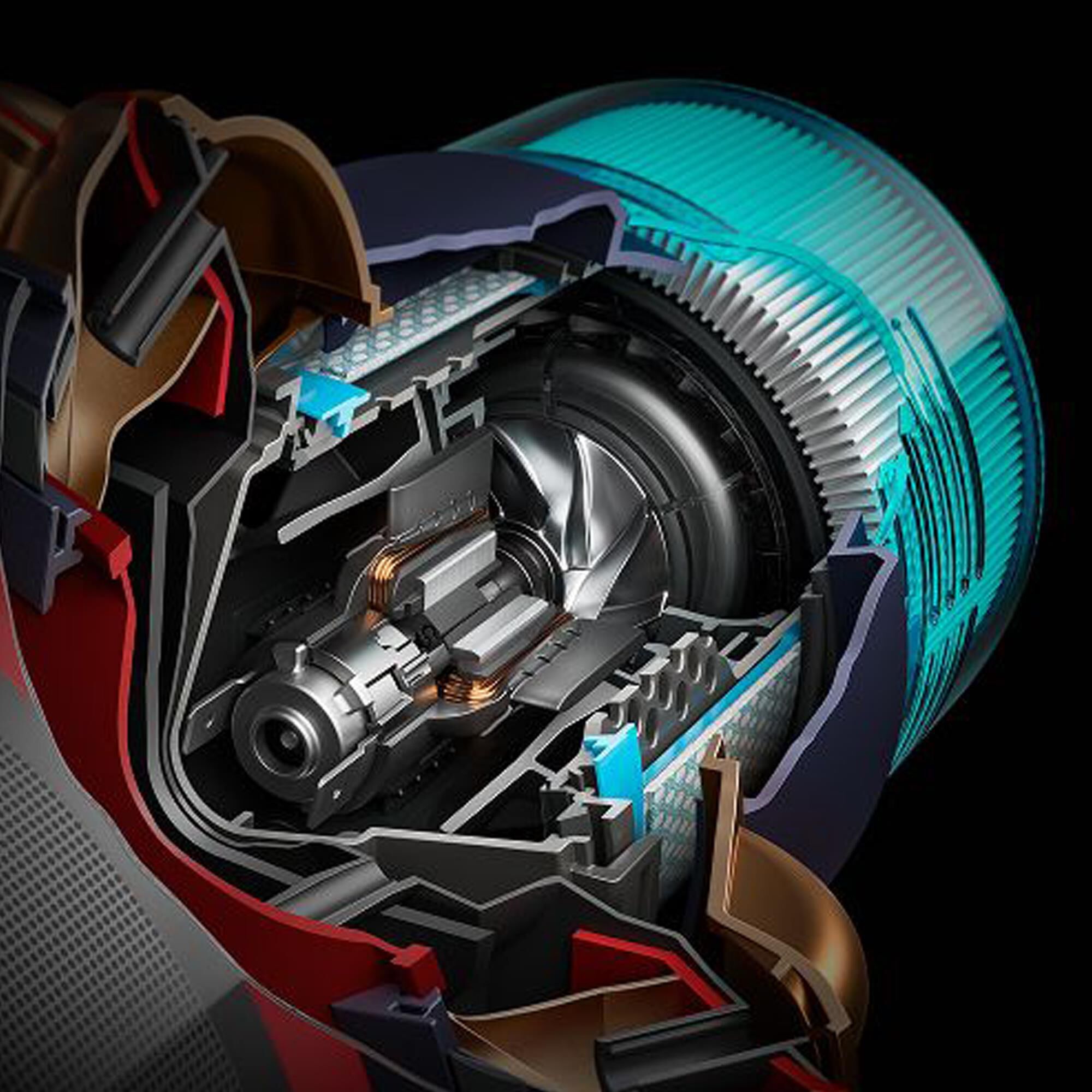 Dyson V9 Motorbar Vacuum in Sprayed Dark Nickel and Gloss Nickel