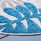 Safavieh Cabana CBN814F 6"7" Round Grey and Blue Indoor/Outdoor Area Performance Rug, , large