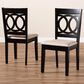 Baxton Studio Lenoir Side Chair with Sand Cushion in Espresso Brown (Set of 2), , large