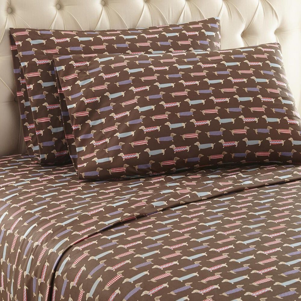 Shavel Home Products Micro Flannel 4-Piece Full Best In Show Sheet Set, , large