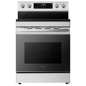Midea 30" Freestanding Electric Range with 5 Burners and Air Fry in Stainless Steel, , large