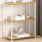 HOMLUX 3-Tier Compact Open Storage Bookshelf in Beech and White, , large