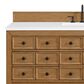 James Martin Vanities Malibu 60" Single Bathroom Vanity in Amber Birch with 3 cm White Zeus Quartz Top and Rectangular Sink, , large