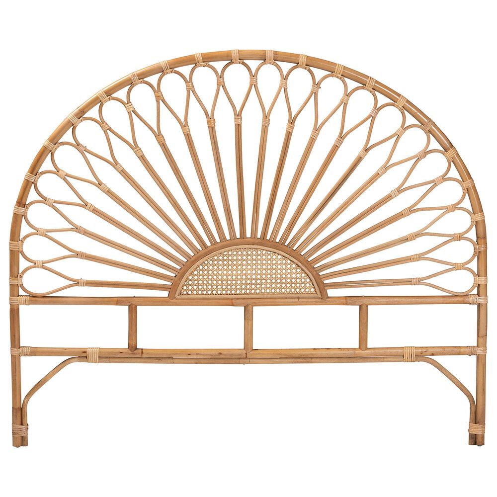 Baxton Studio Perenna King Standalone Headboard in Natural Brown, , large