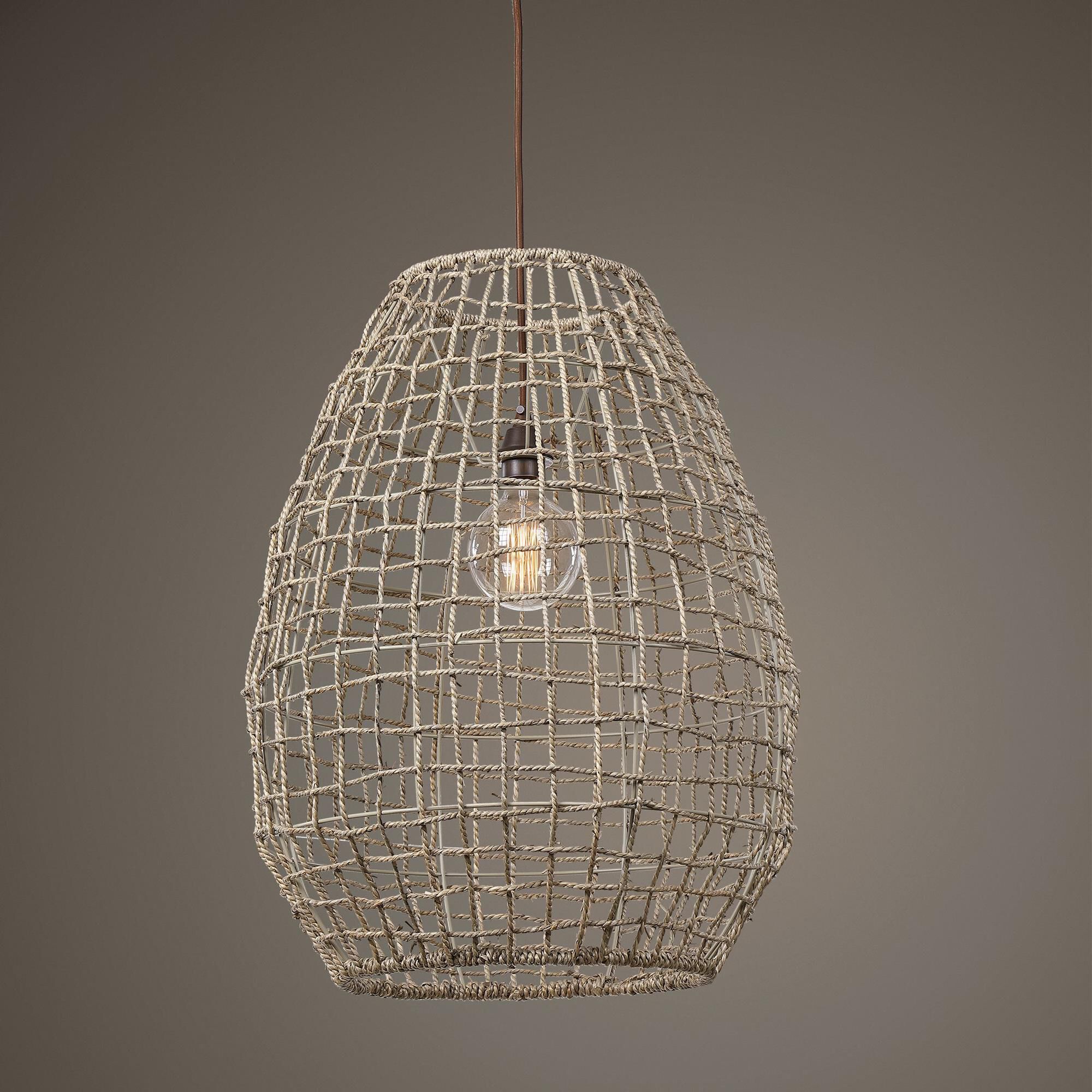 Uttermost Cross Weave 1-Light Pendant