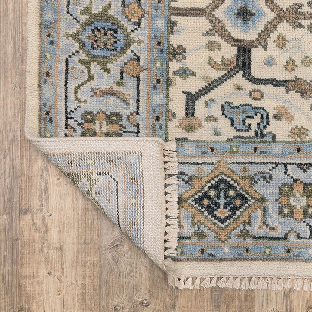 Oriental Weavers Majorca Ivory and Blue 8&#39; x 10&#39; Area Rug, , large