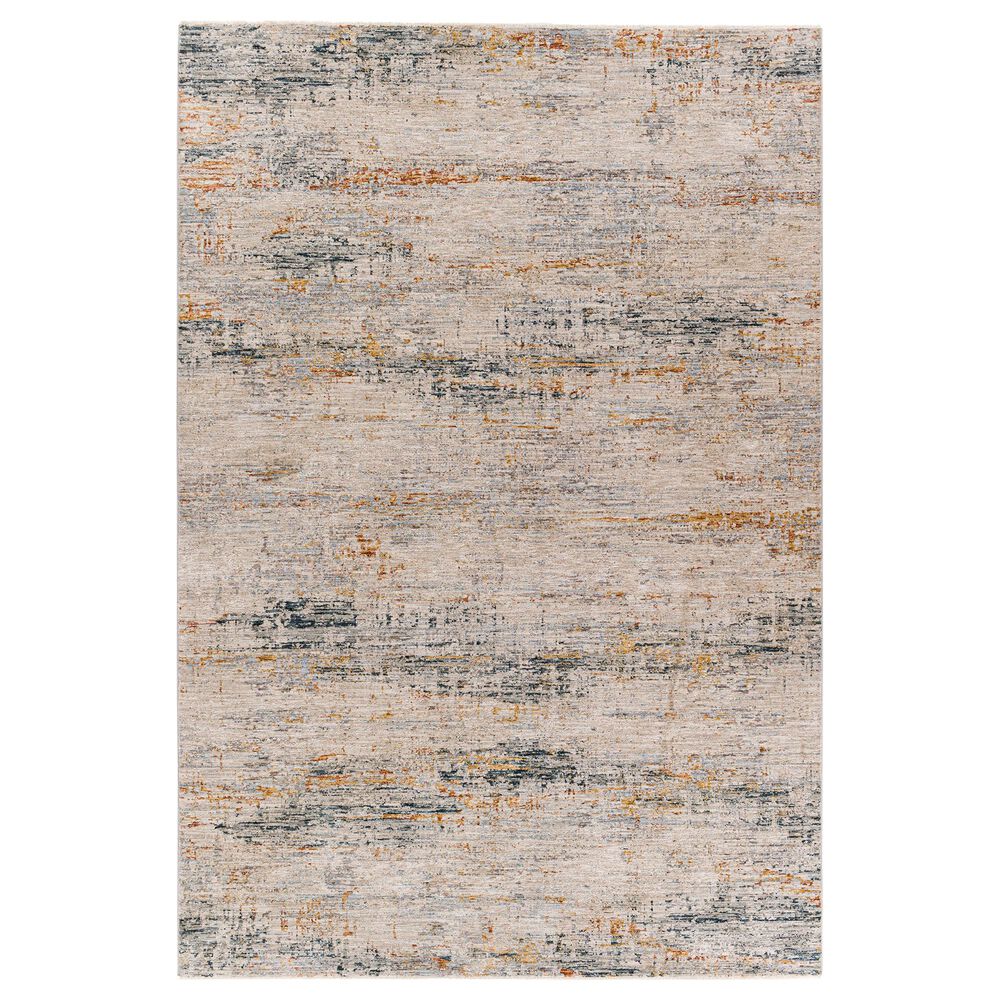 Surya Laila 6"7" Round Teal, Sage, Orange, Saffron, Gray and Cream Area Rug, , large