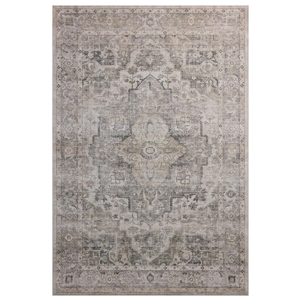 Amber Lewis x Loloi Josie 9" x 12" Silver and Natural Area Rug, , large