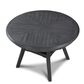 New Heritage Design Gia 47" Round Storage Dining Table and 4 Upholstered Dining Side Chairs in Gray/Gray, , large