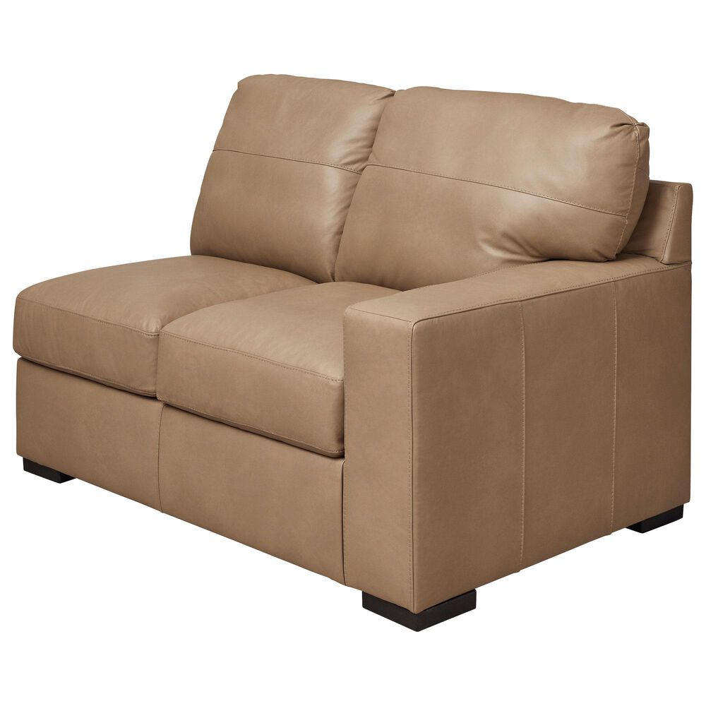 Ashley 3-Piece Leather Sectional in Brown, , large