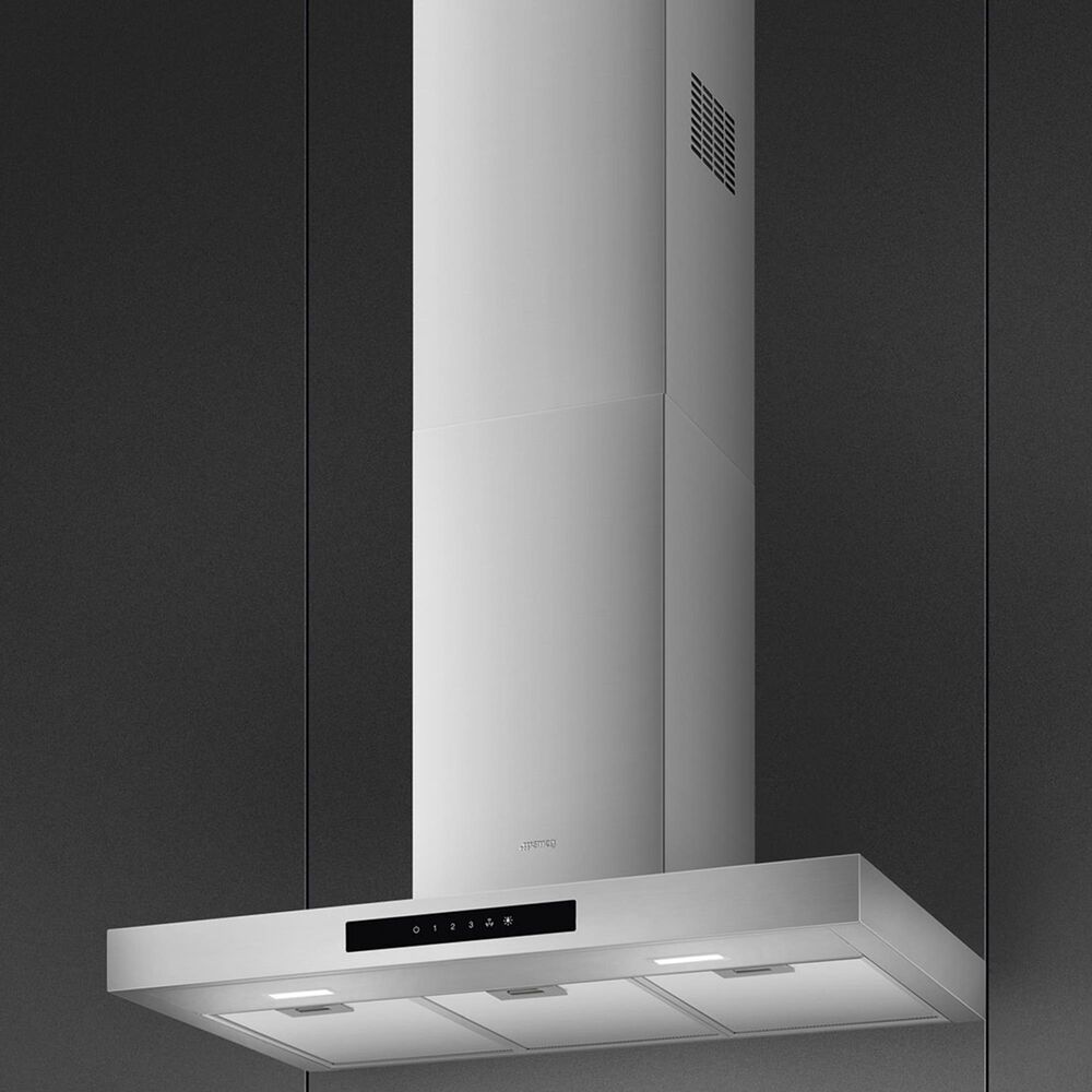 SMEG 30" Flat T-Shape Universal Brushed Hood in Stainless Steel, , large