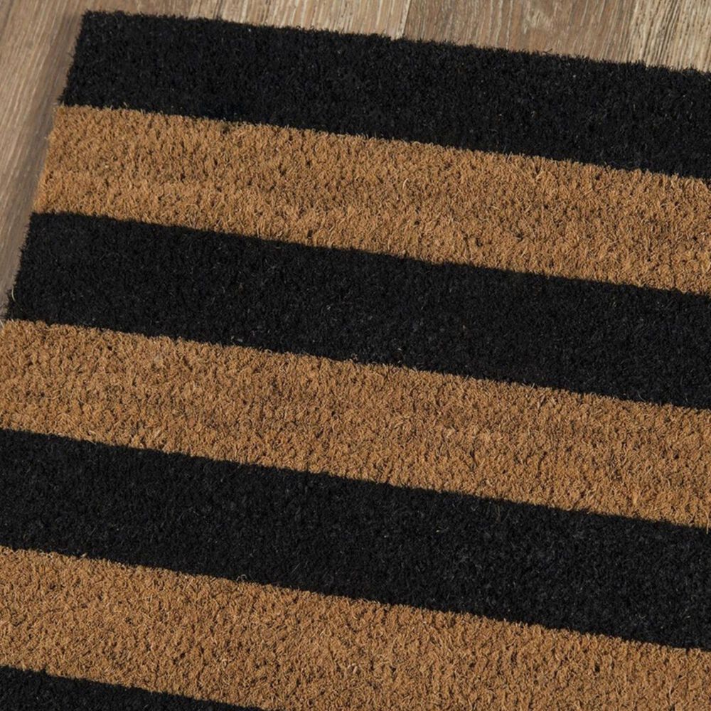 Momeni Erin Gates Park PAR-2 1&#39;6&quot; x 2&#39;6&quot; Black Door Mat, , large