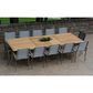Three Birds Casual Avanti Patio Extension Dining Table in Steel and Teak, , large