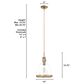 Hunter Van Nuys 10" 1-Light Pendant in Alturas Gold, , large