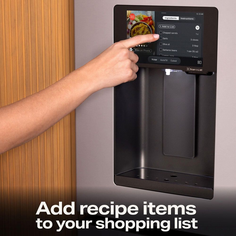 GE Profile 27.9 Cu. Ft. Smart 4-Door French-Door Refrigerator with Kitchen Assistant in Fingerprint Resistant Stainless Steel, , large