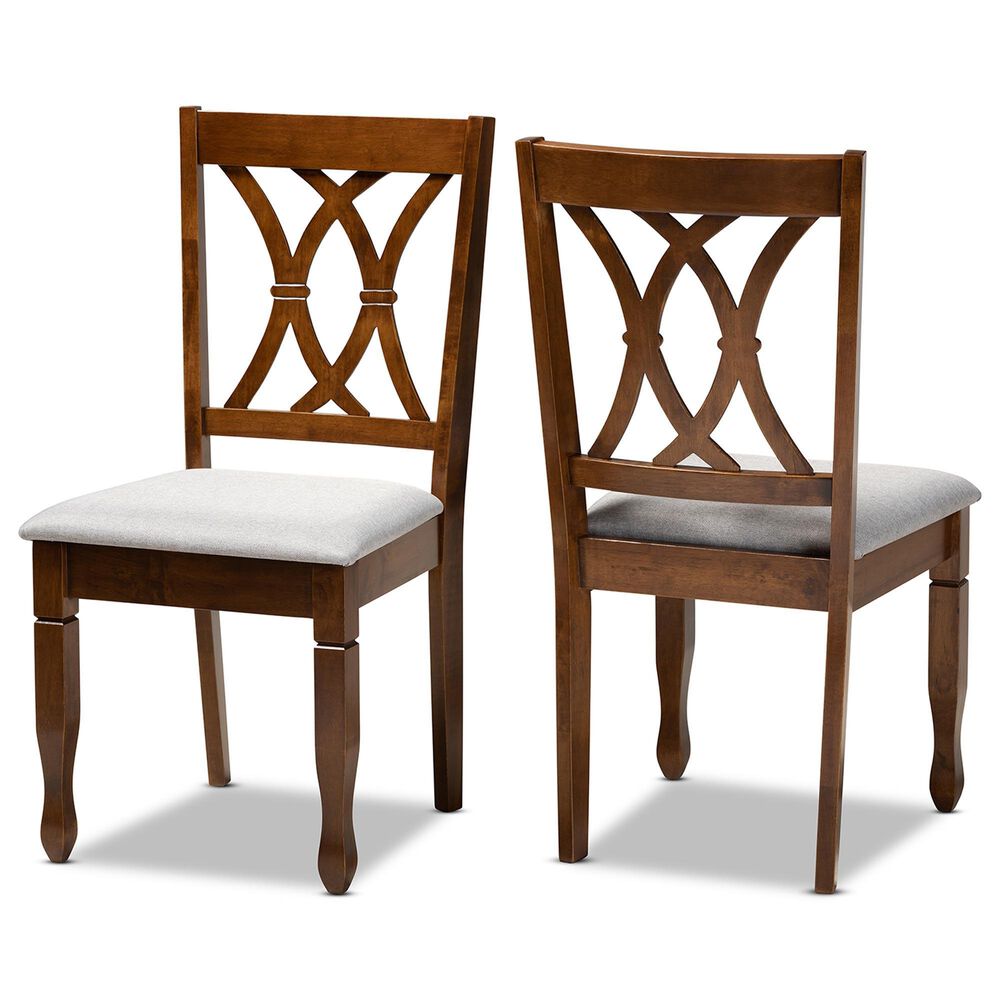Baxton Studio Augustine Side Chair in Walnut Brown (Set of 2), , large