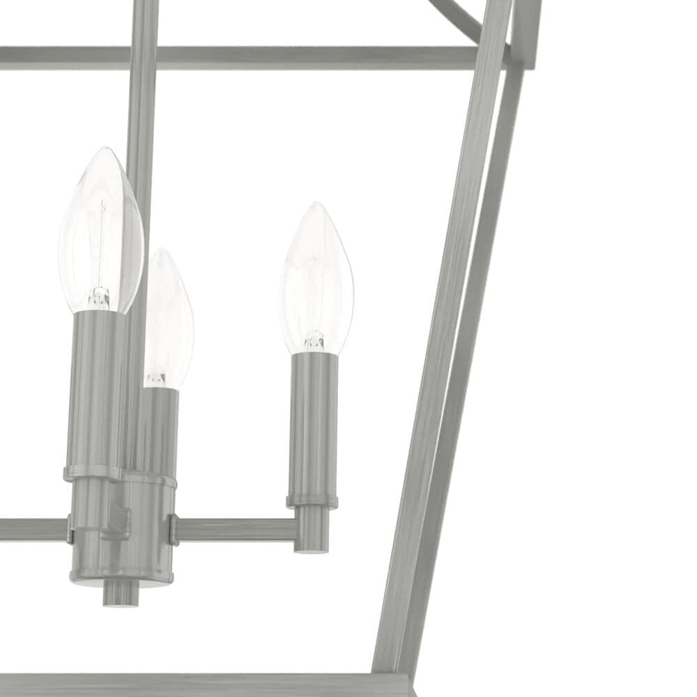 Hunter Laurel Ridge 15&quot; 4-Light Lantern Pendant in Brushed Nickel, , large