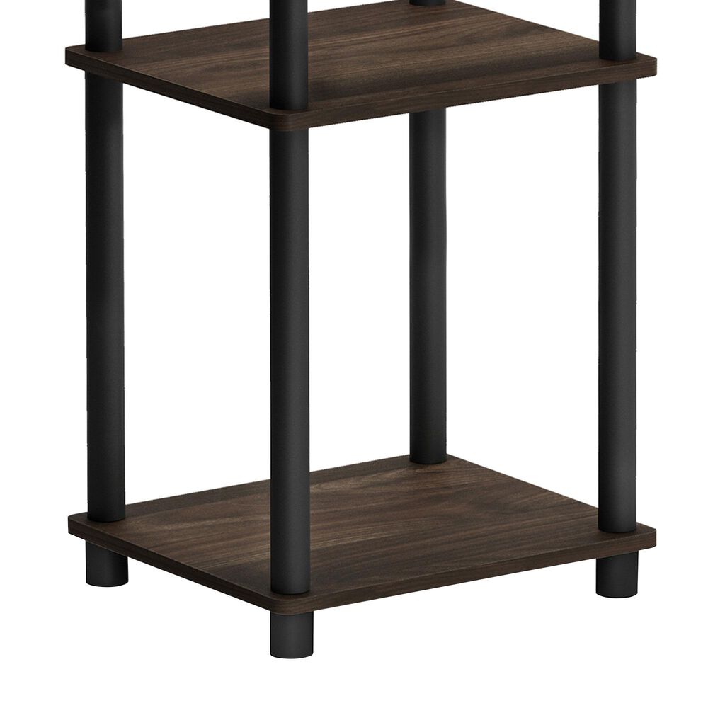 HOMLUX 3-Tier End Table in Columbia Walnut and Black, , large