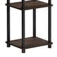 HOMLUX 3-Tier End Table in Columbia Walnut and Black, , large