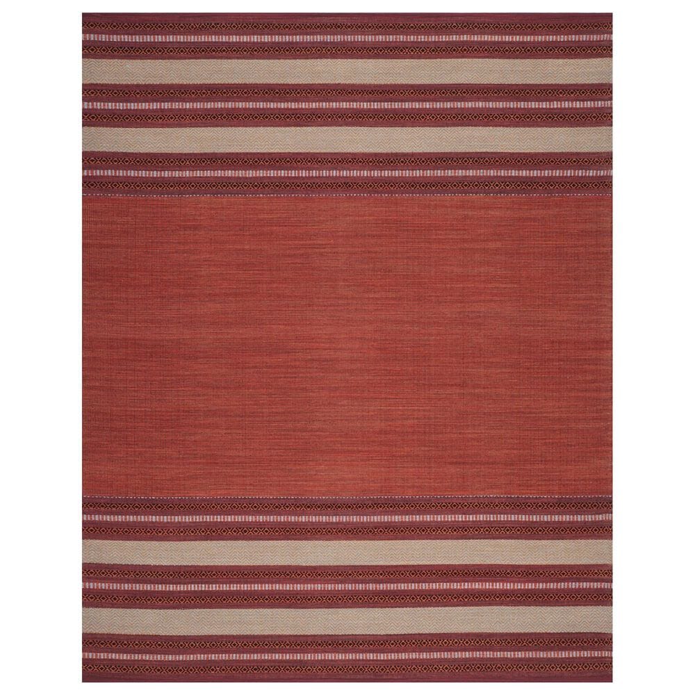 Safavieh Montauk 8" x 10" Red and Ivory Area Rug, , large