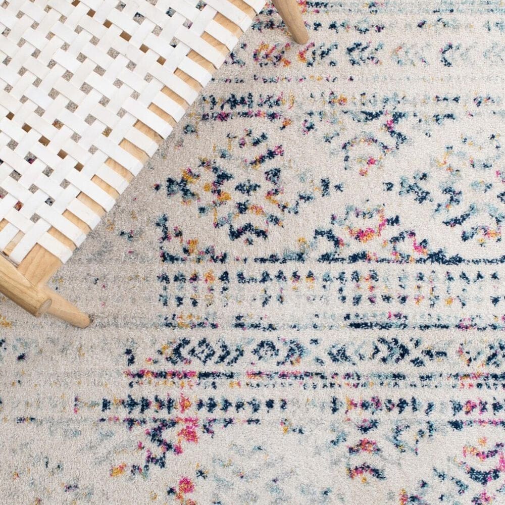 Safavieh Tulum TUL272C Ivory and Blue 8&#39; x 10&#39; Area Rug, , large