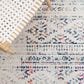 Safavieh Tulum TUL272C Ivory and Blue 8" x 10" Area Rug, , large