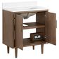 37B Mertola 30" Single Bathroom Vanity Cabinet in Walnut Drift with White Composite Stone Top and Backsplash, , large