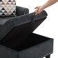 HOMLUX 94.49" L-Shaped Modular Sectional Sofa with Storage Ottoman and Cup Holders in Dark Gray, , large