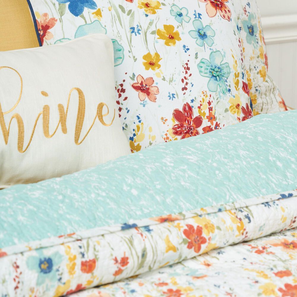 C and F Home Sheila 3-Piece Full/Queen Quilt Set in Red, Yellow, White and Blue, , large
