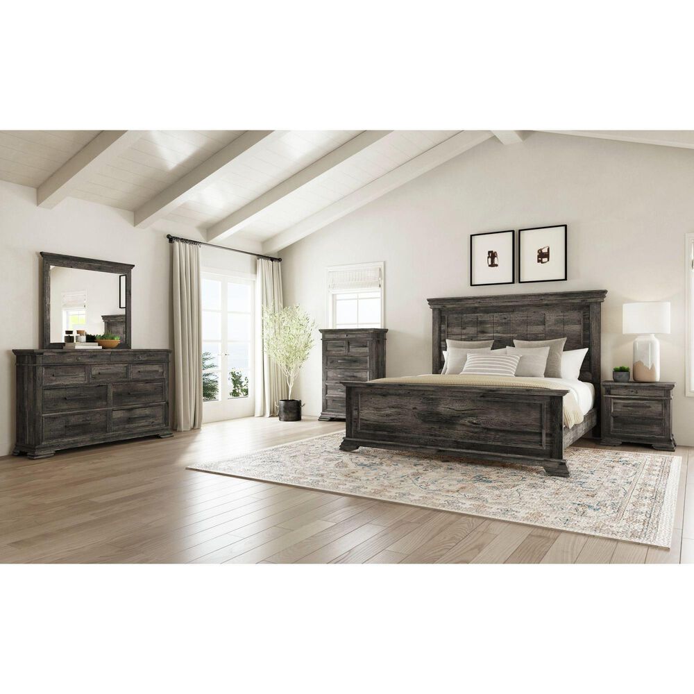 Mayberry Hill Park Ridge 3-Drawer Nightstand in Charcoal, , large
