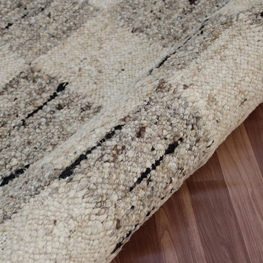 L&amp;R Resources Kingston Geometric 5&#39; x 7&#39;9&quot; White and Black Area Rug, , large