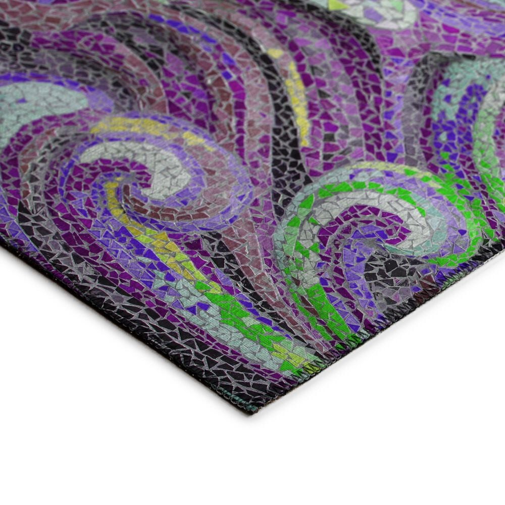 Dalyn Rug Company Seabreeze Abstract 2&#39;6&quot; x 3&#39;10&quot; Violet Area Rug, , large
