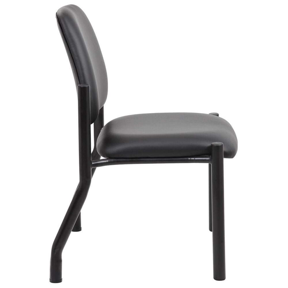 Regal Co. Boss Armless Guest Chair in Black, , large