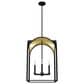 Hunter Dukestown 18" 4-Light Pendant in Natural Iron and Gold Leaf, , large