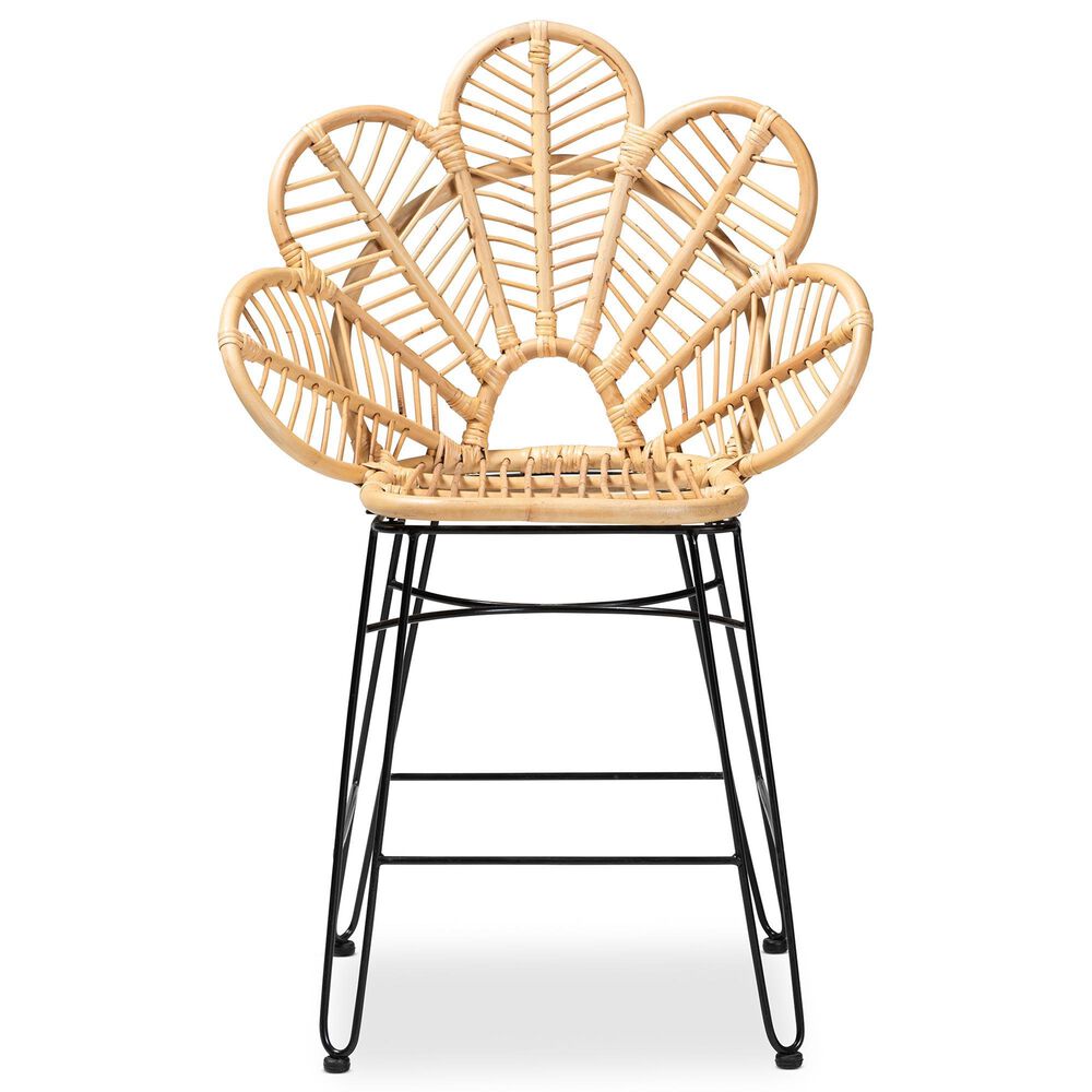 Baxton Studio Garan Counter Stool in Black, , large