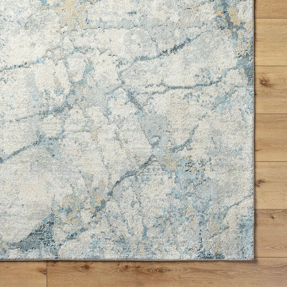 Surya Avellino 2&#39; x 2&#39;11&quot; Light Beige, Gray, Pale Blue, Tan, Deep Teal and Denim Area Rug, , large