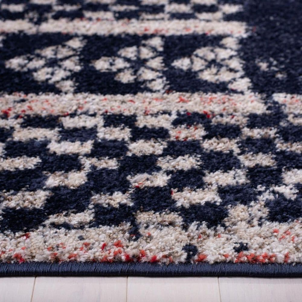 Safavieh Adirondack ADR202N 6" Square Vintage Navy and Light Grey Area Rug, , large