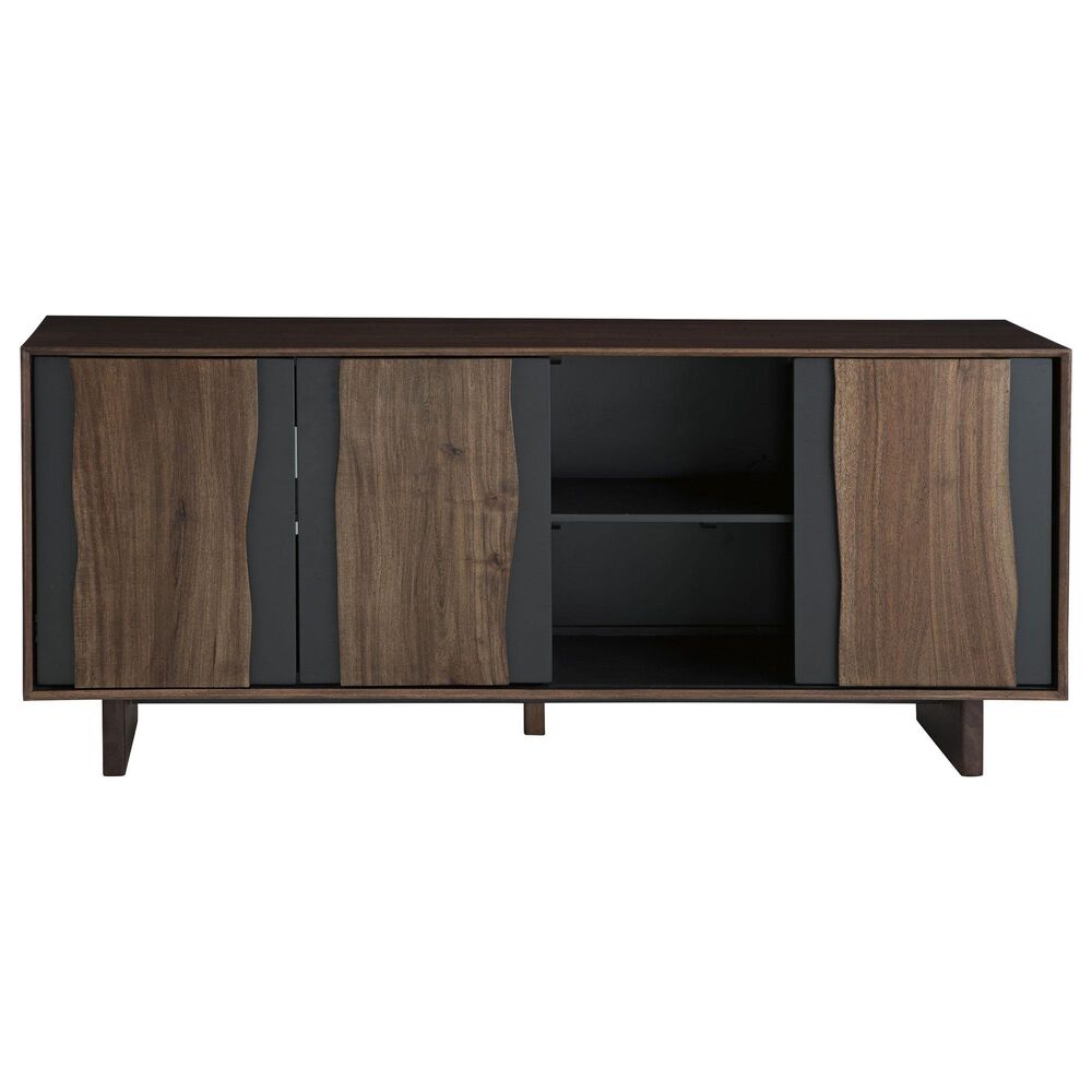 Ashley Welby Accent Cabinet in Medium Brown and Charcoal Gray, , large