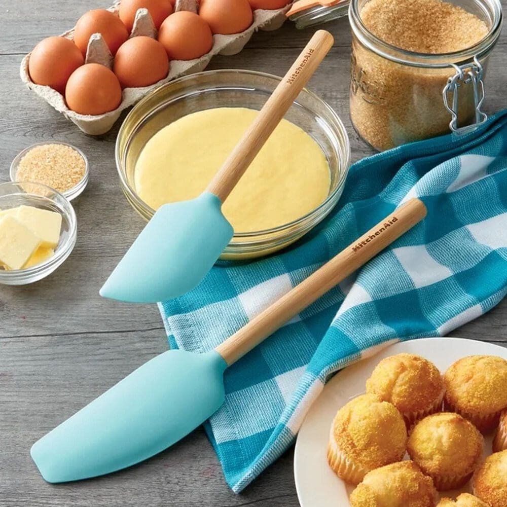 KitchenAid 2-Piece Spatula in Aqua Sky, , large