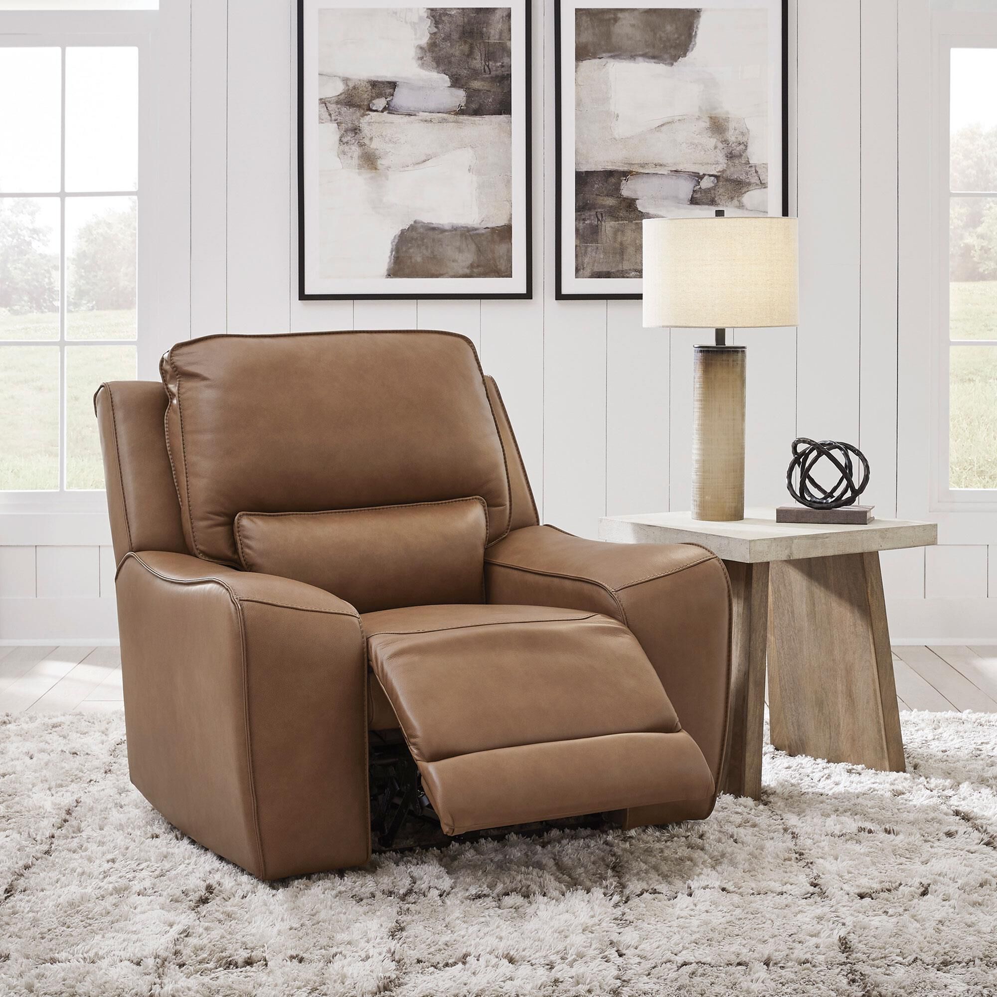 Ashley DeepWakes Power Recliner in Caramel