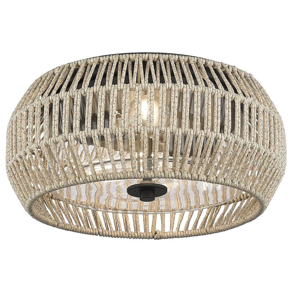 Golden Lighting Seabrooke Outdoor Flush Mount in Natural Black, , large
