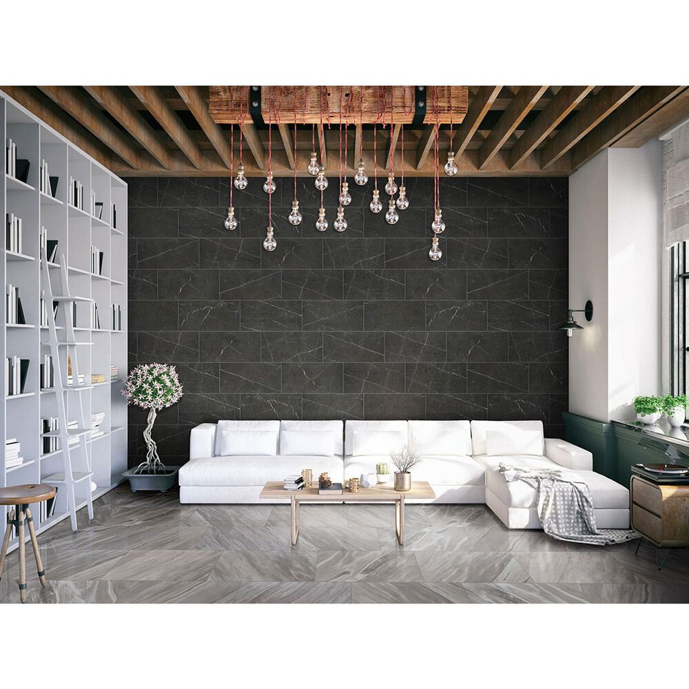 MS International Eden Bardiglio 12&quot; x 24&quot; Polished Porcelain Tile, , large